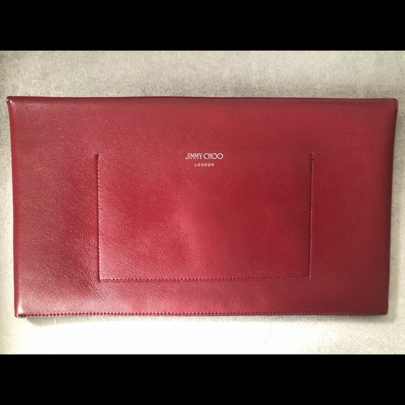 Jimmy Choo red clutch - Picture 3 of 6